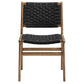 Modway Saoirse Wood Dining Side Chair-Set of 2-Woven Rope Seating in Walnutt Black MDY-EEI-6545-WAL-BLK