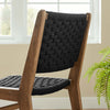 Modway Saoirse Wood Dining Side Chair-Set of 2-Woven Rope Seating in Walnutt Black MDY-EEI-6545-WAL-BLK