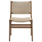 Modway Saoirse Wood Dining Side Chair-Set of 2-Woven Rope Seating in Walnut Natural MDY-EEI-6545-WAL-NAT