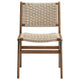 Modway Saoirse Wood Dining Side Chair-Set of 2-Woven Rope Seating in Walnut Natural MDY-EEI-6545-WAL-NAT
