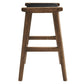 Saoirse Faux Leather Wood Counter Stool - Set of 2  - No Shipping Charges
