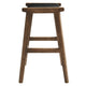 Saoirse Faux Leather Wood Counter Stool - Set of 2 - No Shipping Charges MDY-EEI-6547-WAL-BLK