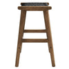 Modway Saoirse Woven Rope Wood Counter Stool - Set of 2 in Walnut Black MDY-EEI-6548-WAL-BLK