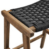 Modway Saoirse Woven Rope Wood Counter Stool - Set of 2 in Walnut Black MDY-EEI-6548-WAL-BLK