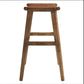 Modway Saoirse Faux Leather Wood Bar Stool - Set of 2 in Walnut Brown MDY-EEI-6549-WAL-BRN