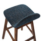 Modway EEI-6553-HEA Juno Wood Bar Stool - Set of 2 Navy Fabric MDY-EEI-6553-HEA