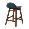 Modway EEI-6555-HEA Juno Wood Counter Stool - Set of 2 Navy Fabric MDY-EEI-6555-HEA