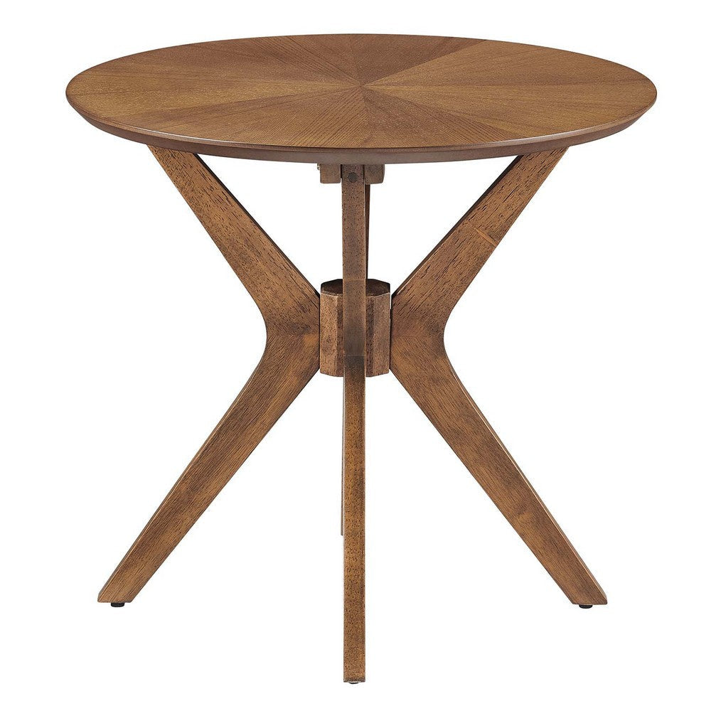 Modway Crossroads Wood 24” Side Table Walnut MDY-EEI-6558-WAL