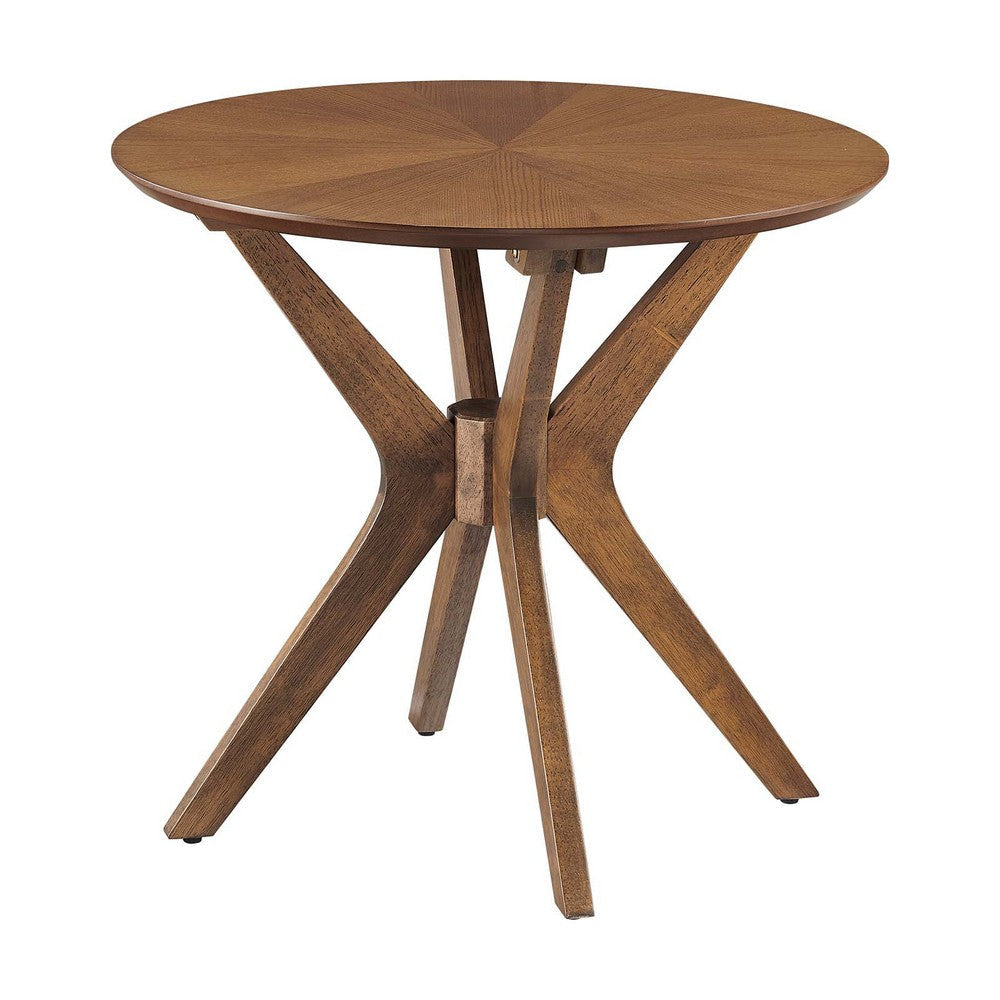 Modway Crossroads Wood, 24â€ Side Table, Walnut
