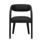 Modway EEI-6561-BLK Pinnacle Vegan Leather Dining Chair Set of Two Black MDY-EEI-6561-BLK