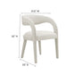 Modway EEI-6562-IVO Pinnacle Boucle Upholstered Dining Chair Set of Two Ivory MDY-EEI-6562-IVO