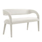 Modway Pinnacle Boucle Fabric Accent Bench in Ivory