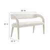 Modway Pinnacle Boucle Fabric Accent Bench in Ivory MDY-EEI-6571-IVO