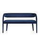 Pinnacle Performance Velvet Accent Bench in Midnight Blue MDY-EEI-6572-MID