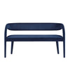 Pinnacle Performance Velvet Accent Bench in Midnight Blue MDY-EEI-6572-MID