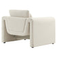 Modway Waverly Boucle Fabric Living Room Accent Armchair in Ivory-Unique Wavy Design MDY-EEI-6575-IVO