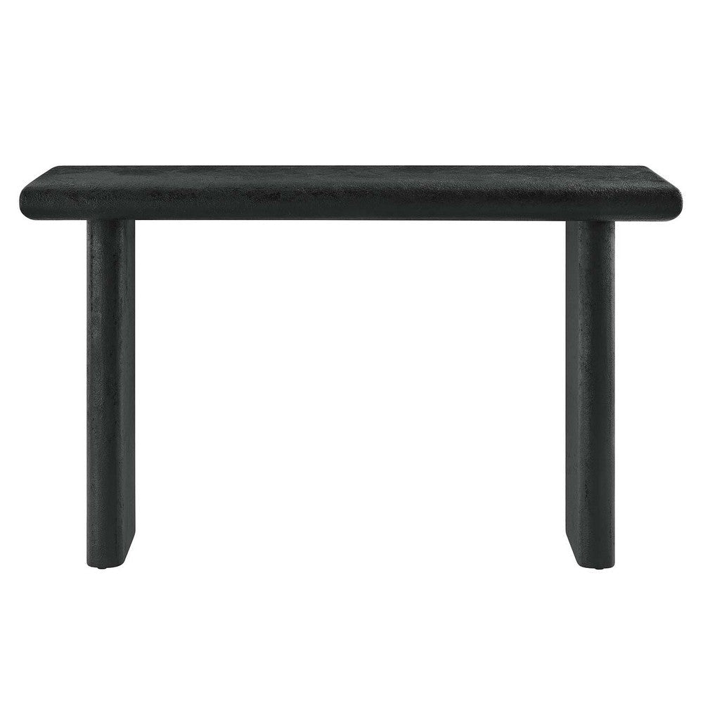 Modway Relic Console Table-Textured Cement Concrete Finish in Black MDY-EEI-6577-BLK