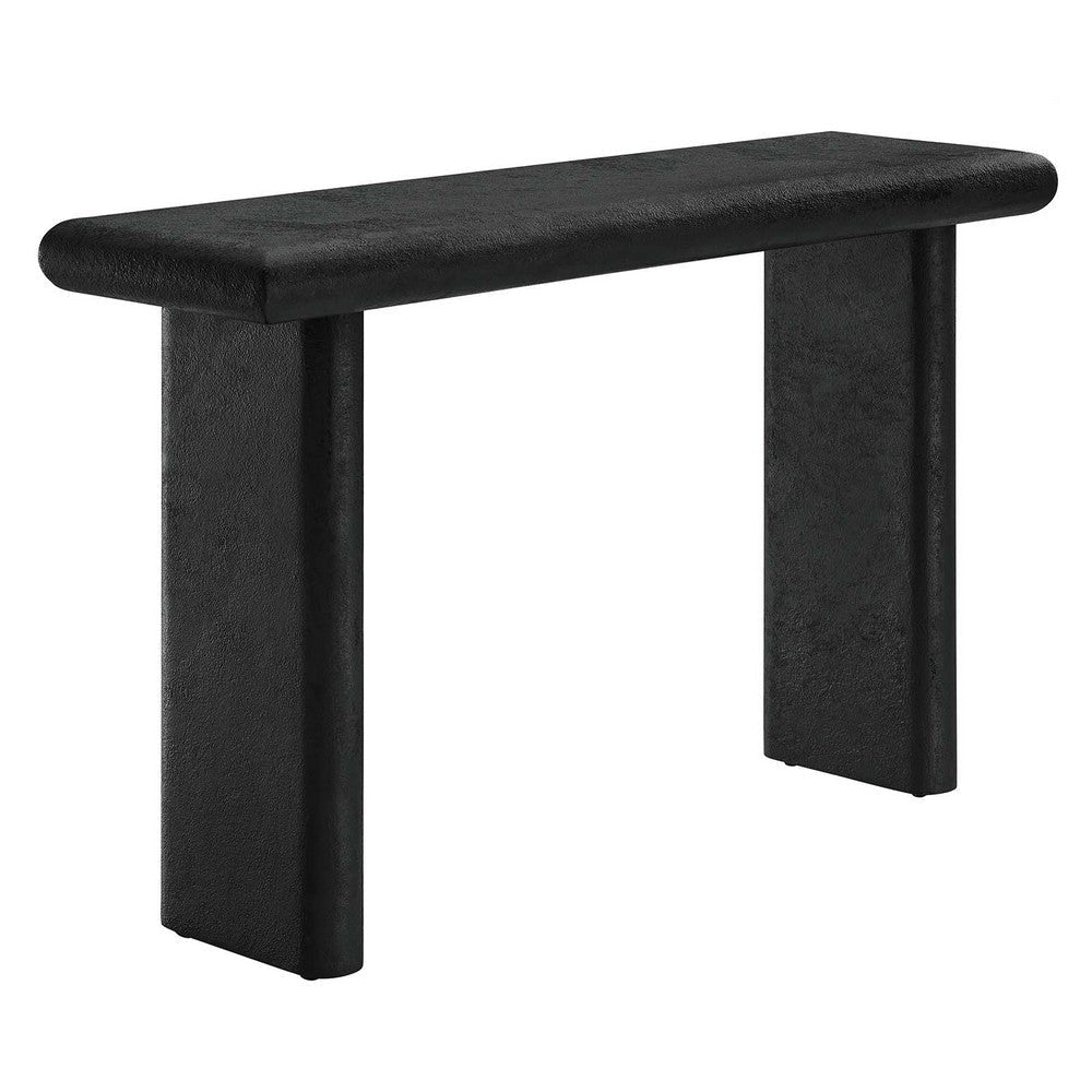 Modway Relic Console Table-Textured Cement Concrete Finish in Black