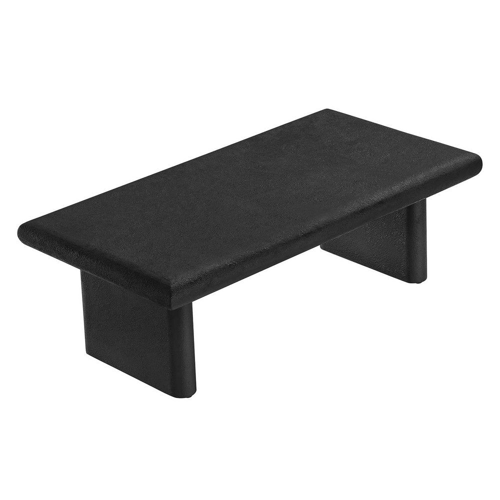 Modway EEI-6578-BLK Relic Concrete Textured Coffee Table Black MDY-EEI-6578-BLK