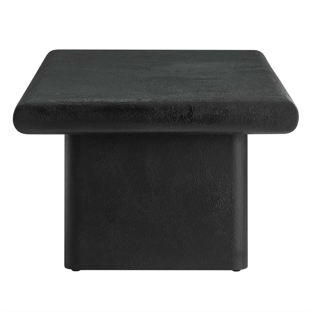 Modway EEI-6578-BLK Relic Concrete Textured Coffee Table Black MDY-EEI-6578-BLK