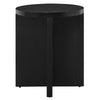 Modway Silas Round Wood Side Sofa End Table for Living Room in Black MDY-EEI-6579-BLK