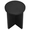 Modway Silas Round Wood Side Sofa End Table for Living Room in Black MDY-EEI-6579-BLK