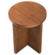 Modway Silas Round Wood Side Sofa End Table for Living Room in Walnut MDY-EEI-6579-WAL