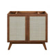 Modway Soma Rattan Weave Bathroom Vanity Cabinet (Sink Basin Not Included) 36 Inch Walnut MDY-EEI-6588-WAL