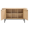 Modway Fortitude 59” Oval Sideboard Buffet Table Stand in Oak-Supports TVs up to 65 inches MDY-EEI-6590-OAK