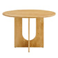 Modway Rivian 48 Inch Mango Wood Oak-Modern Round Dining Intersecting Pedestal Base Seats 4 to 6 Kitchen Breakfast Table MDY-EEI-6592-OAK