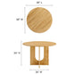 Modway Rivian 48 Inch Mango Wood Oak-Modern Round Dining Intersecting Pedestal Base Seats 4 to 6 Kitchen Breakfast Table MDY-EEI-6592-OAK