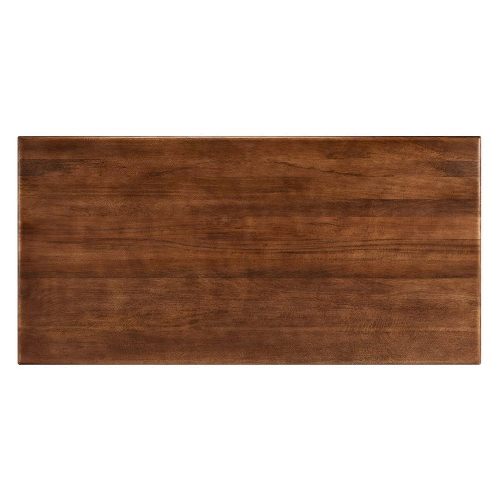 Modway Rivian 70 Inch Mango Wood Walnut-Modern Rectangle Seats 6-8 Designed as Kitchen and Dining Room Furniture or as Conference Table