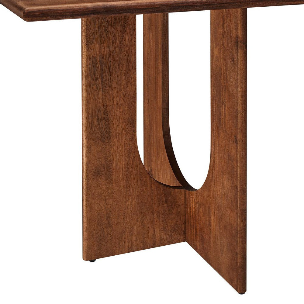 Modway Rivian 70 Inch Mango Wood Walnut-Modern Rectangle Seats 6-8 Designed as Kitchen and Dining Room Furniture or as Conference Table