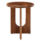 Modway Rivian Mango Wood Round Walnut-Versatile End Living Room or Bedroom Ideal as a Small Accent Modern Side Elegant Bedside Table