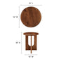 Modway Rivian Mango Wood Round Walnut-Versatile End Living Room or Bedroom Ideal as a Small Accent Modern Side Elegant Bedside Table