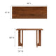 Modway Rivian 46 Inch Mango Wood Console Walnut-Sleek and Modern Entryway Behind The Couch or Sofa Table Living Room Furniture for Hallway