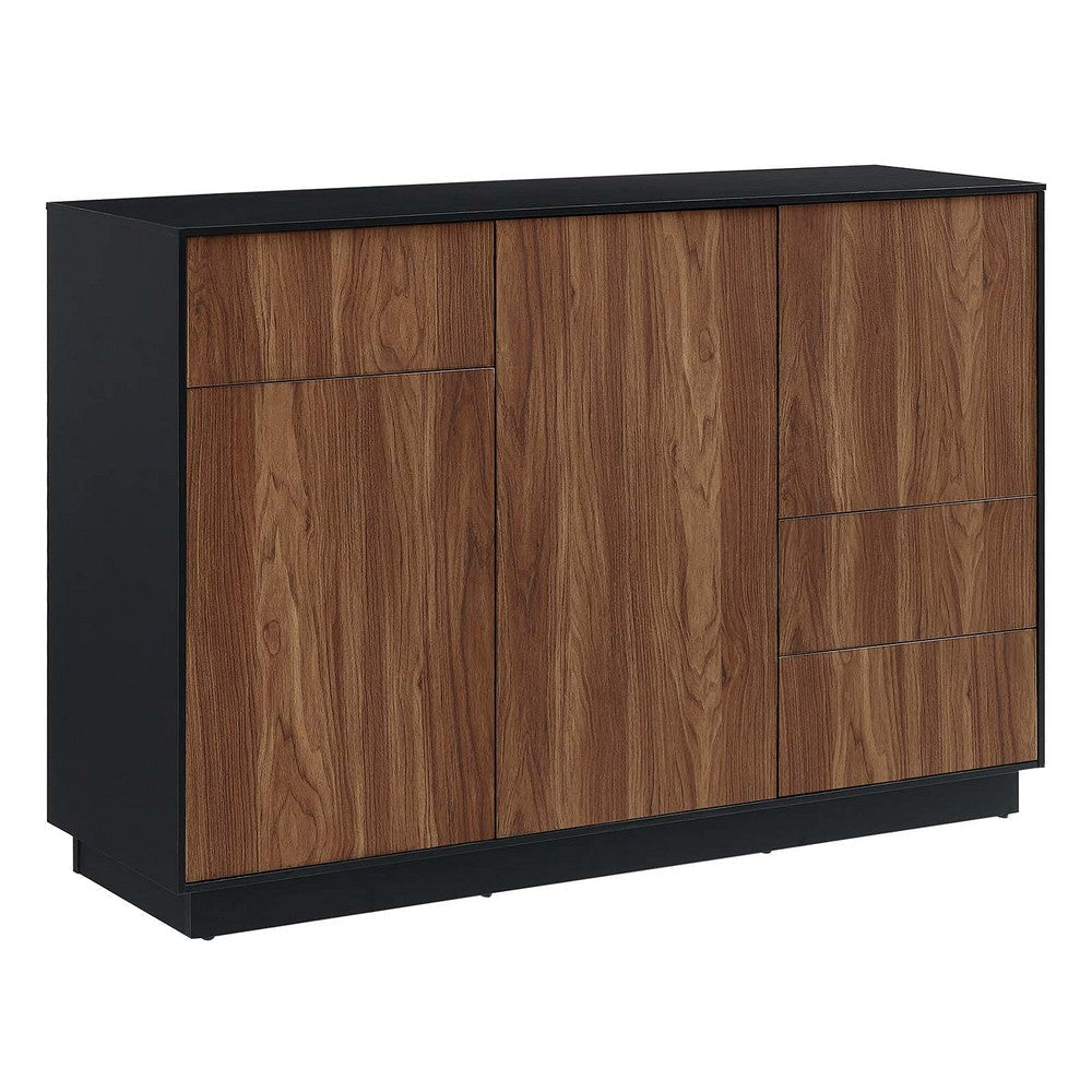 Modway Holden 47â€ Buffet Table Sideboard in Black Walnut, High Stand Cabinet, Up to 52 Inch TVs