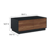 Modway Holden 36” Modern Coffee Table in Black Walnut Push-to-Open Drawers MDY-EEI-6599-BLK-WAL