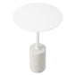 Modway EEI-6605-WHI-WHI Lyric Round Side Sofa End Table White Marble Base MDY-EEI-6605-WHI-WHI