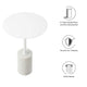 Modway EEI-6605-WHI-WHI Lyric Round Side Sofa End Table White Marble Base MDY-EEI-6605-WHI-WHI