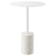Modway EEI-6605-WHI-WHI Lyric Round Side Sofa End Table White Marble Base