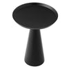 Modway EEI-6608-BLK Maren Black Round Side Sofa End Table for Living Room Tapered Metal Pedestal Base MDY-EEI-6608-BLK