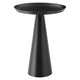 Modway EEI-6608-BLK Maren, Black Round Side Sofa End Table for Living Room Tapered Metal Pedestal Base