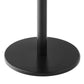 Modway EEI-6610-BLK-LOC Viva Black Light Oak Round Acacia Wood Side Living Room End Table Metal Pedestal Base MDY-EEI-6610-BLK-LOC