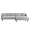 Modway Zoya Sofas Heathered Weave Light Gray MDY-EEI-6612-HLG