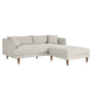 Modway EEI-6614-HEI Zoya Down Filled Overstuffed Sofa and Ottoman Set Heathered Weave Ivory MDY-EEI-6614-HEI