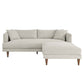 Modway EEI-6614-HEI Zoya Down Filled Overstuffed Sofa and Ottoman Set Heathered Weave Ivory MDY-EEI-6614-HEI