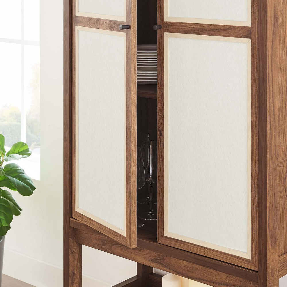 Capri Tall Wood Grain Standing Storage Cabinet - No Shipping Charges MDY-EEI-6620-WAL