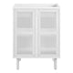 Modway Calla 24 Inch Cabinet in White Compact Small Space Vanity with Storage and Perforated Metal Doors Modern Freestanding Bathroom