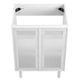Modway Calla 24 Inch Cabinet in White Compact Small Space Vanity with Storage and Perforated Metal Doors Modern Freestanding Bathroom